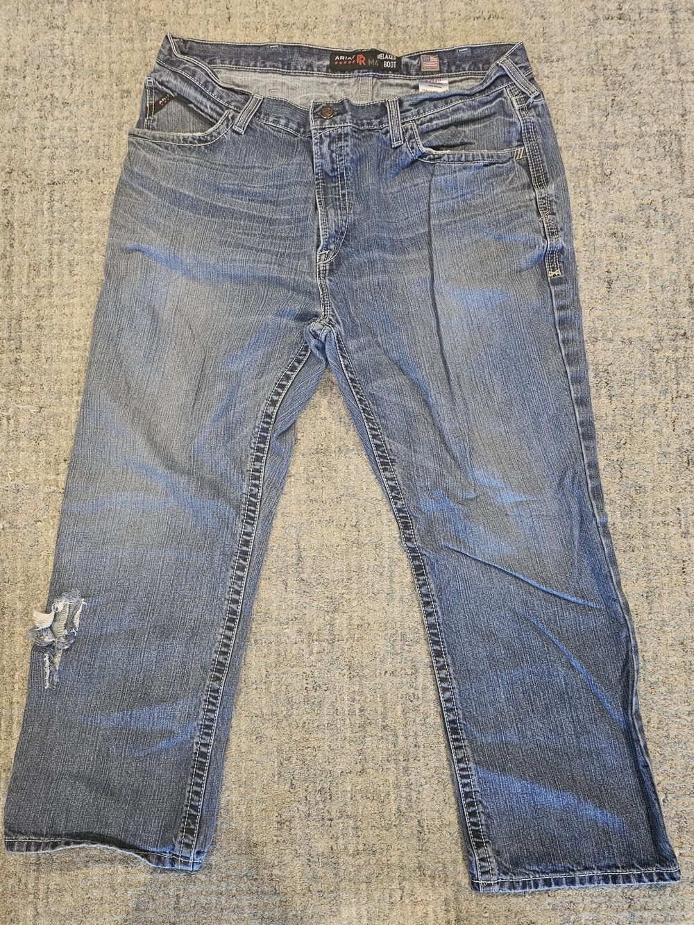 Ariat Men's FR Relaxed Boot Fit Blue Denim Jeans